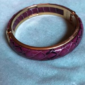 🌞❤️Italian Purple Snakeskin Hinged Bangle!